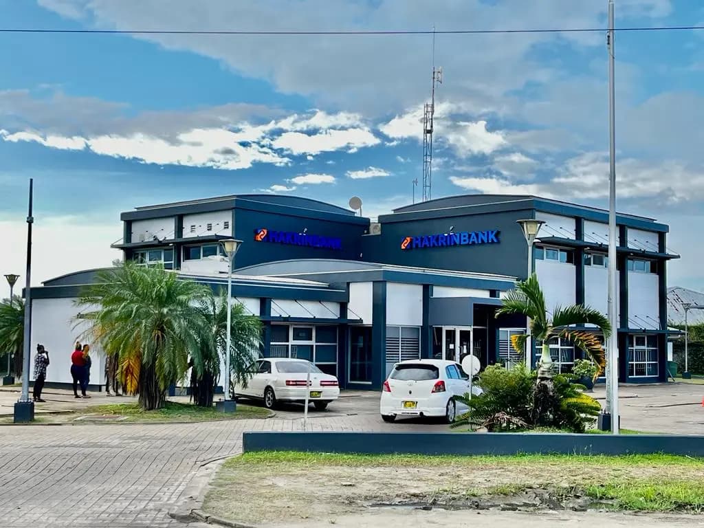 Completed bank branch building